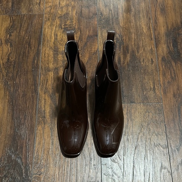 NWOB Jeffery Campbell Women's Ankle Block Heeled Rain Boots - Picture 5 of 11